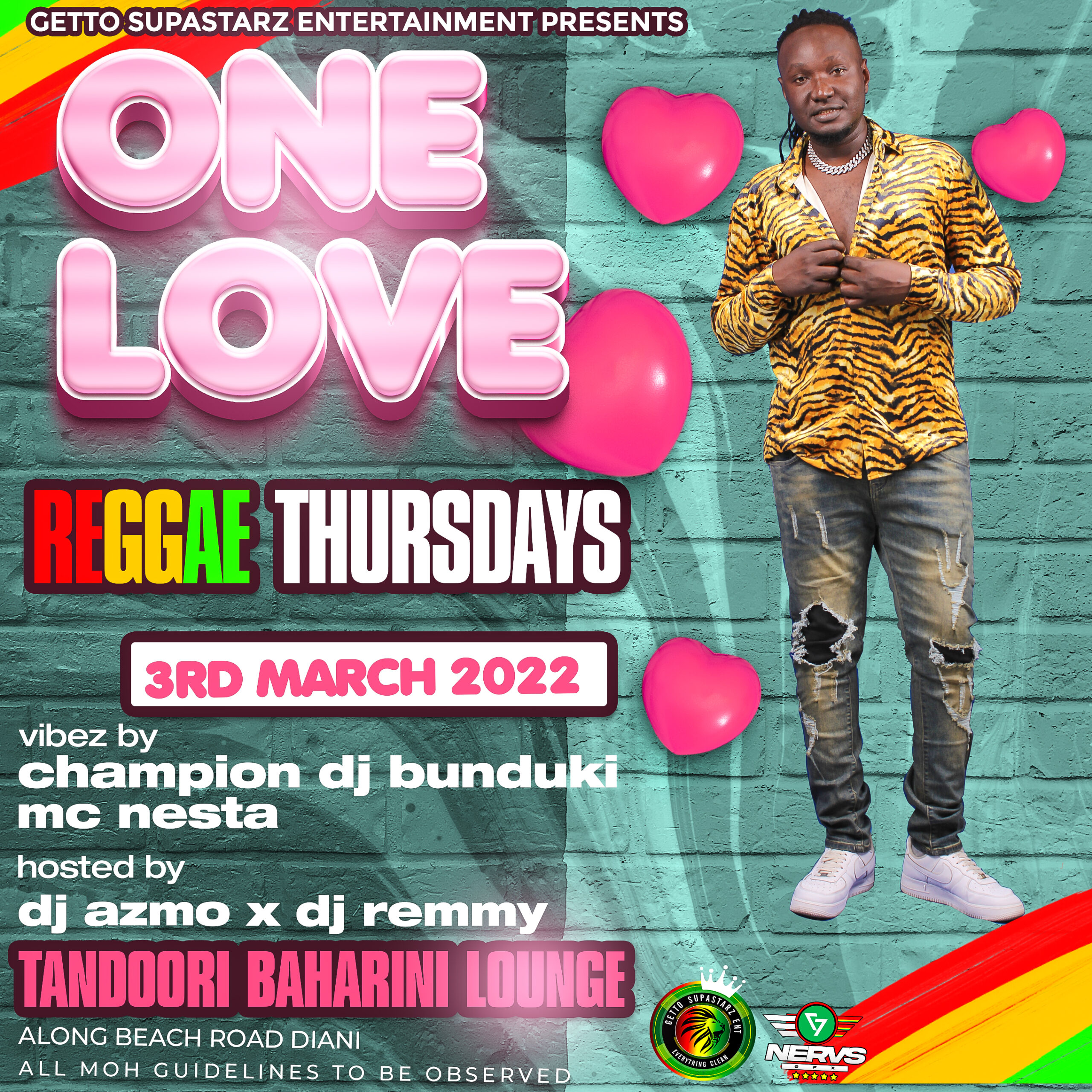 ONE LOVE REGGAE THURSDAYS 3rd MARCH 2022
