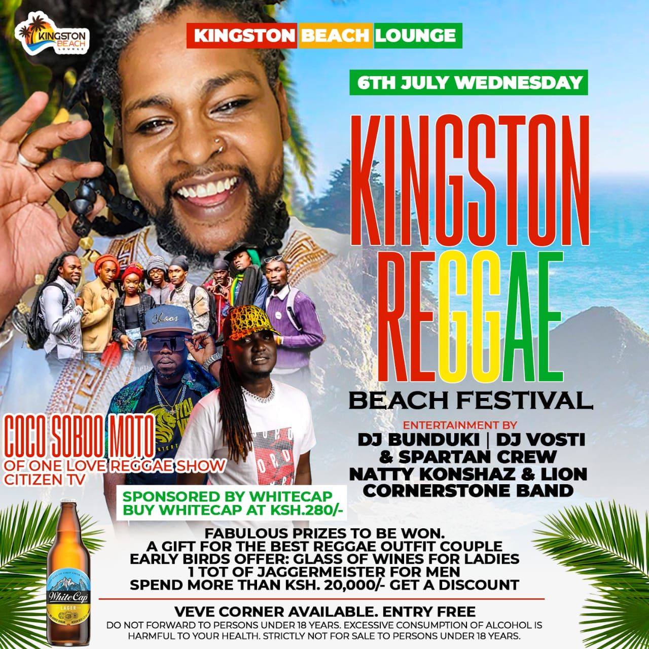 KINGSTON REGGAE BEACH FESTIVAL 6th JULY @KINGSTON BEACH LOUNGE